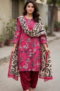 Women's 3Pc Digital Printed Lawn Suits