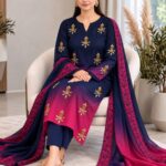 Women's 3pc Shamoz Silk Embroidered Suits