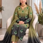 Women's 3pc Shamoz Silk Embroidered Suits