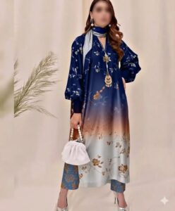 Women's 3piece Digital Printed Silk Suits