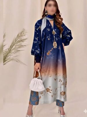 Women's 3piece Digital Printed Silk Suits