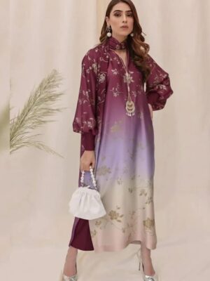 Women 3piece Digital Printed Silk Suits