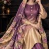 Women's 3 piece Digital Printed Silk Suits -Multi-shaded