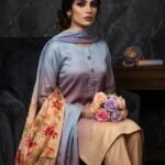 Women's 3 piece Digital Printed Silk Suits -Multi-shaded