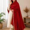 Women's Pashmina Wool's Shawl -Color Red
