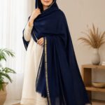 Women's Pashmina Wool's Shawl -Color Blue
