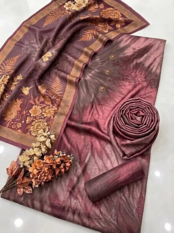Women's 3 Piece Digital Printed Silk Suits