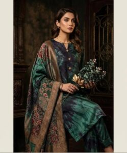 Women's 3Piece Digital Printed Silk Suits