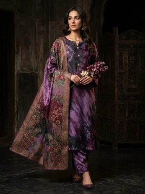 Women's 3Piece Digital Printed Silk Suits 